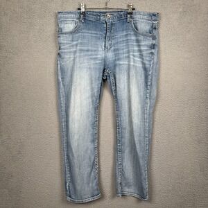 BKE Jeans Mens 40x30 Blue Tyler Bootleg Distressed Preppy Grunge Y2K Denim